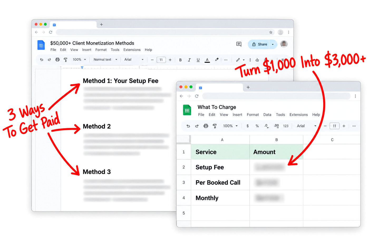 Bonus: the $50,000+ Client Monetization Methods